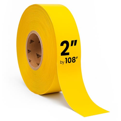 DuraMark EC700 Floor Marking Tape for Concrete and Pavement | Industrial Marking Tape for Warehouses | Long-Lasting | High Durability, Yellow, 2 Inches by 108 Feet - color: Yellow, size: 2 In X 108 Ft