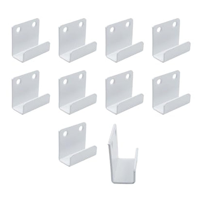 Coshar 10PCS Stainless Steel Tile Hanger Bracket Hook, 15mm Inner Width - size: 15mm Inner Width(White)
