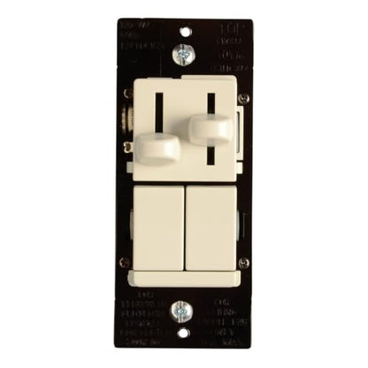 Legrand LS 300W Inc Dimmer Switch and 1.6A Fan Control Light Almond 1 Pack - color: Light Almond