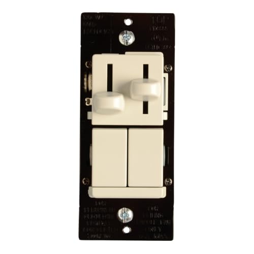 Legrand LS 300W Inc Dimmer Switch and 1.6A Fan Control Light Almond 1 Pack - color: Light Almond