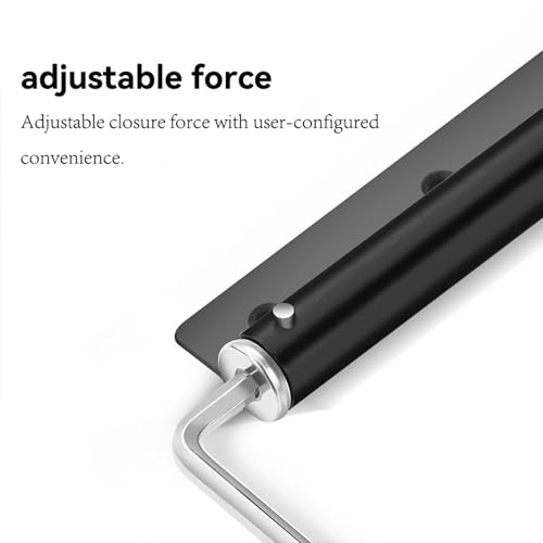 Automatic Door Closer, Adjustable Force and Speed, 120 lb, Black - color: Matte Black