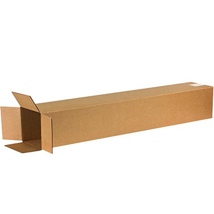 BOX USA 6x6x40 Tall Corrugated Boxes, Tall, 6L x 6W x 40H, Pack of 25 | Shipping, Packaging, Moving, Storage Box for Home or Business, Strong Wholesale Bulk Boxes - size: 6" x 6" x 40"