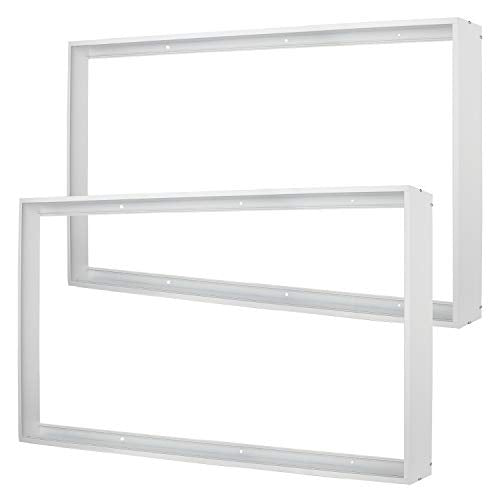 2 Pcs 4x2FT Aluminum Surface Mount Kit for LED Flat Panel Light - color: White-2 Set, size: 4FT x 2FT