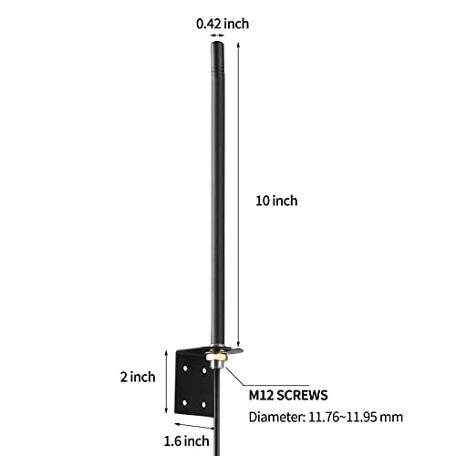 Outdoor Smart Gate Door Opener Extended Long Range Receiver Antenna for GTO Mighty Mule MM571W MM572W MM371W MM372W F3101MBC MMS100 LiftMaster Ghost All Series Controls Garage Gate Opener ，Eifagur