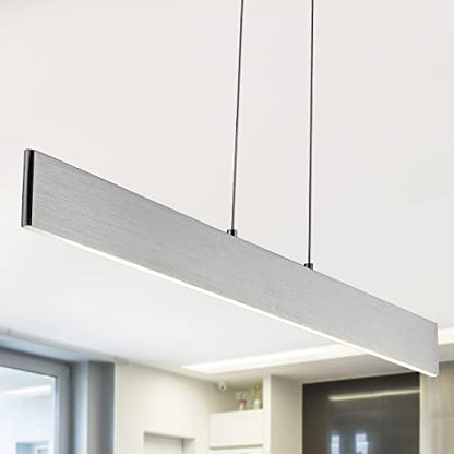 JONATHAN Y Draper 1-Light LED Linear Pendant 40", Brushed Aluminum - color: Brushed Aluminum, size: 40"