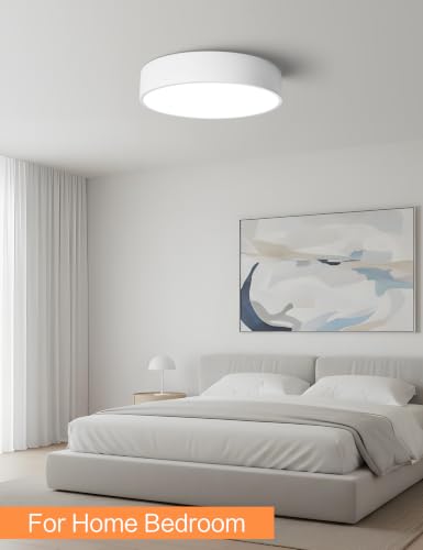 15.7inch Dimmable Large White Flush Mount LED Ceiling Light Fixture - color: White, size: 15.74 inch