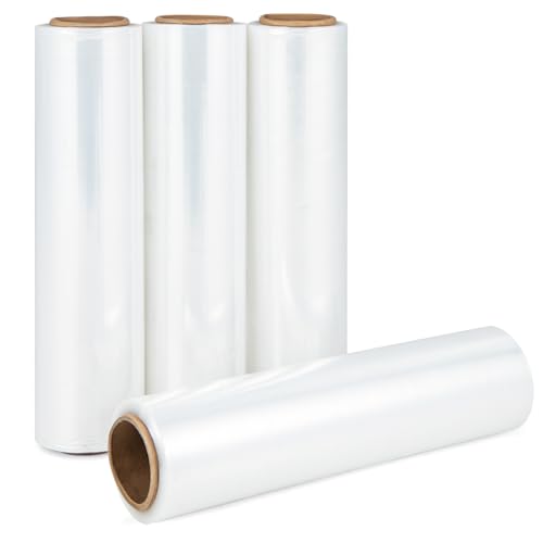 18" Shrink Wrap, 1500 Feet Heavy Duty 60 Gauge Plastic Wrap Stretch Film Shrink Wrap Roller for Moving, 16 Pack Stretch Wrap for Packing, Moving Supplies, Furniture & Pallets - size: 16 Rolls
