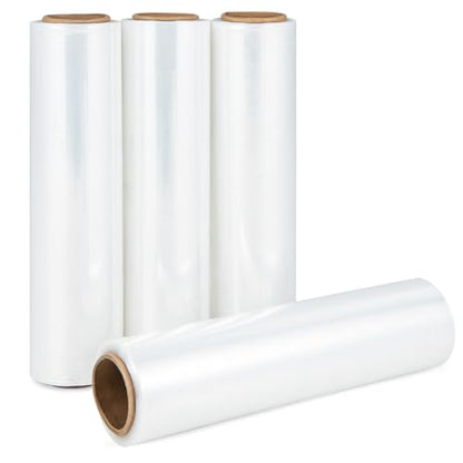 18" Shrink Wrap, 1500 Feet Heavy Duty 60 Gauge Plastic Wrap Stretch Film Shrink Wrap Roller for Moving, 16 Pack Stretch Wrap for Packing, Moving Supplies, Furniture & Pallets - size: 16 Rolls