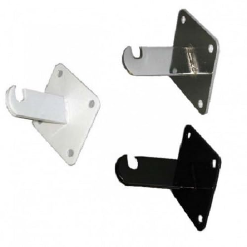 Dazzling Displays 12-Pack White Gridwall Panel Mount Brackets - Essential for Gridwall, Slatgrid, or Trellis Mounting