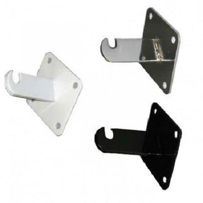 Dazzling Displays 12-Pack White Gridwall Panel Mount Brackets - Essential for Gridwall, Slatgrid, or Trellis Mounting