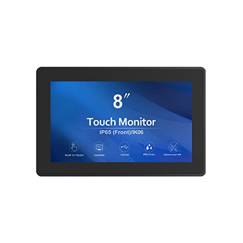 GreenTouch 8 Inch Open Frame 1024x600 HDMI PCAP Touch Monitors for Consumer, Retail POS, and Hospitality Markets - size: 8 in