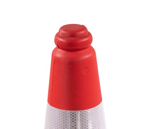 8 Pack Traffic Cones 28 Inch with Reflective Collars & Solid Black Weighted Base - PVC Orange Construction Cones - Stacklable Safety Cones for Parking Lot Driveway Road Traffic - size: 8 - Pack