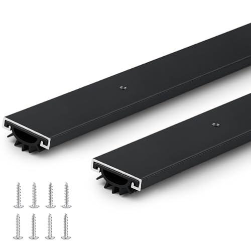 FoldTier 2 Pack Black Door Sweep for Bottom of Door Stripping Seal, 36 Inch - color: Black, size: 36 Inch