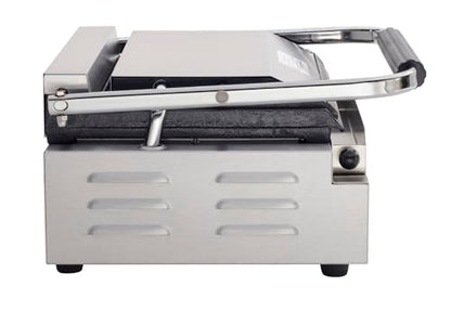 Kratos Commercial Electric Panini Sandwich Grill with Grooved Plates - size: Medium w/ Grooved Plates
