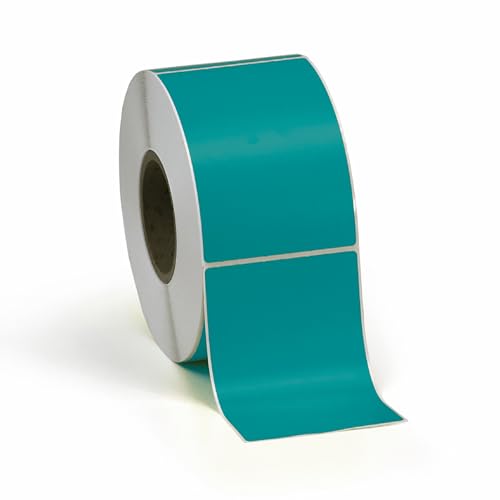 4" X 6" Direct Thermal Perforated Stickers Labels for Shipping Labels, Inventory, and Color Coding - 1000 Per Roll on 3" Core - Compatible with Zebra, Datamax, Sato, Intermec, and More (Teal, 1 Pack) - color: Teal, size: 1 Pack 1,000 Labels