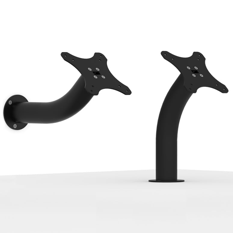 VidaMount Black Enclosure and Fixed Neck Wall/Table Surface Mount [Bundle] Compatible with iPad mini 1/2/3 - color: Black, size: iPad Mini 1/2/3