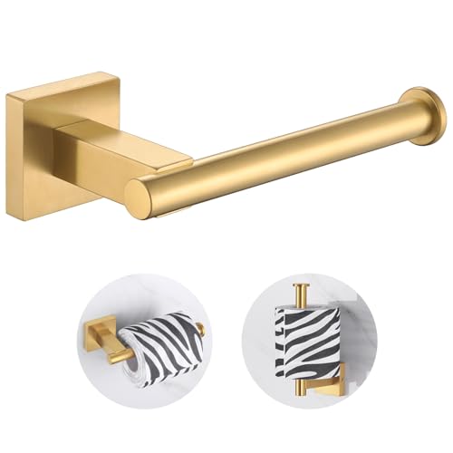 Suyar Brushed Gold Toilet Paper Holder, Bathroom Toilet Paper Roll Holder - color: Brushed Gold
