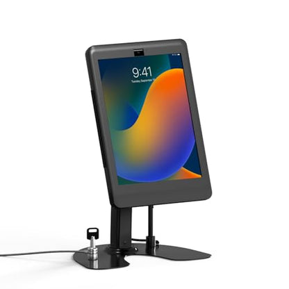 Dual Kiosk Stand – CTA Security Kiosk Stand with Locking Case, Steel Cable, and 360-Degree Rotating Base – Compatible with 12.9” iPad Pro Gen 3 & 4 (PAD-ASK13B) - color: Black, size: iPad Pro 3 Gen 12.9", style: Dual Security