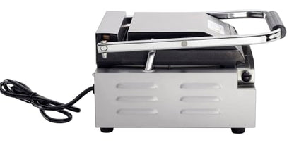 Kratos Commercial Electric Panini Sandwich Grill with Smooth Plates, 9" x 9" Cooking Surface, Commercial Countertop Panini Press, 120V, 1750W (29Y-018) - size: Small w/ Smooth Plates