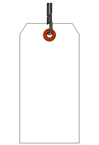 Shipping Tag, HVY. Wt., White Sz #5, Box of 1000, Wired