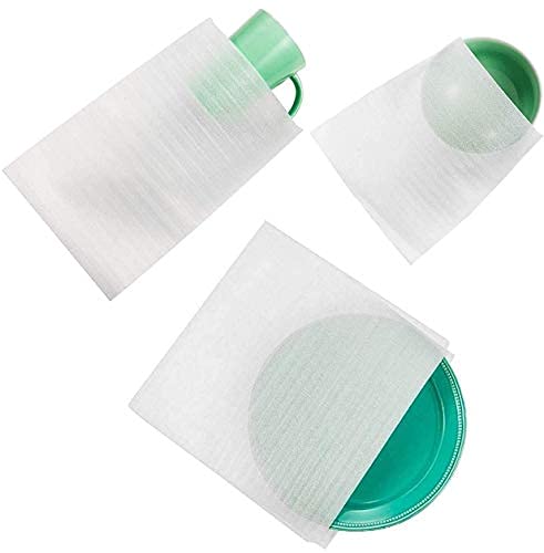 ALIN 60 Cushion Foam Pouches for Moving, Reusable Bubble Wrap Alternative, Protect Mugs, Cups, Glasses, China Dishes, Packing Supplies for Shipping and Storage, Assorted Sizes