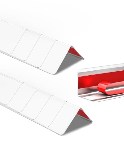 10pcs Wall Corner Guards 2x2x48 Inches 304 Stainless Steel Heavy Duty Rounded Corner Protector, Smooth Folded Edge Design for Wall Protection White - color: White, size: 2x2x48 Inches