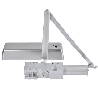 The Door Bull Series 9016 Grade 1 Heavy Duty Hydraulic Closer - size: DC9016 Series, style: Silver