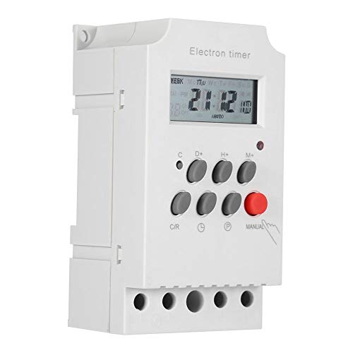 30A Digital Timer Switch Programmable Electronic Time Control 7 Day Heavy Duty Digital Programmable Timer(AC 220V)
