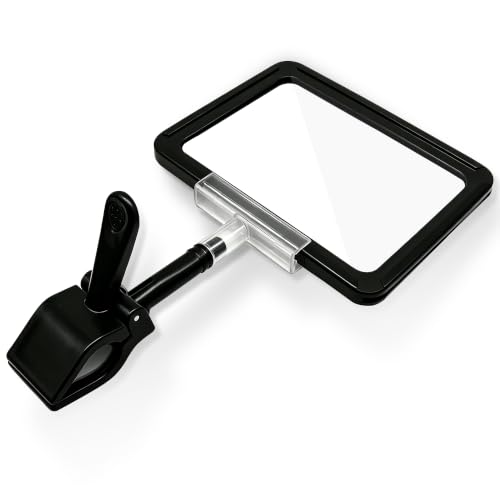 12 Pack Acrylic Sign Holder with Clamp, 6 x 9 Inch Double Head Display Clips with PVC Card Protector, Swivel Sign Holder with Clip for Clothing, Retail Store, Office, Boutique Display