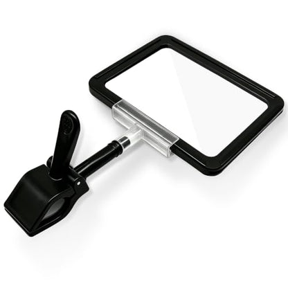 12 Pack Acrylic Sign Holder with Clamp, 6 x 9 Inch Double Head Display Clips with PVC Card Protector, Swivel Sign Holder with Clip for Clothing, Retail Store, Office, Boutique Display