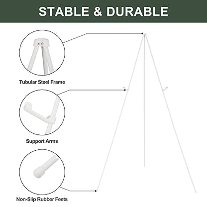DANMO Easel Stand for Wedding Sign Poster 63'' Instant Display Easel for Floor Adjustable Metal Art Easel White 3 Pack - style: White 3 Pack