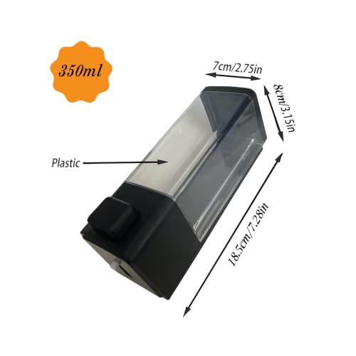 Black Plastic Manual Hand Soap Dispenser Wall Mount 11.8oz / 350ml