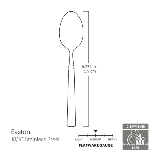 Oneida Silverware Easton 18/10 Flatware Teaspoons Set for 4, (4-Piece) - style: Teaspoons, Set of 4