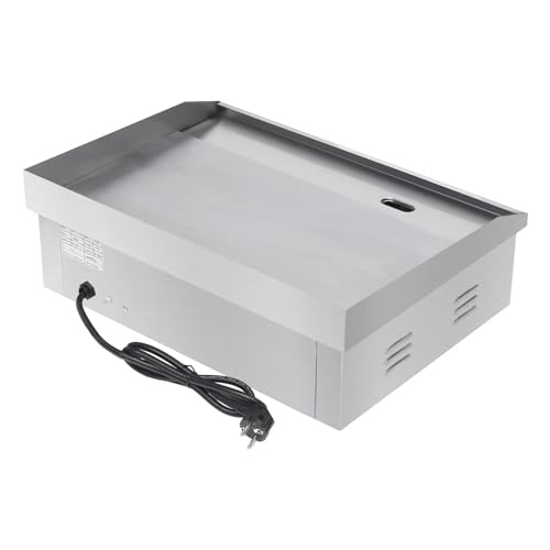 3000W Commercial Electric Teppanyaki Grill Countertop Flat Top Griddle - color: 21.3"x11.8", 3000W