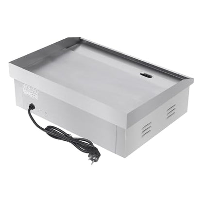 3000W Commercial Electric Teppanyaki Grill Countertop Flat Top Griddle - color: 21.3"x11.8", 3000W