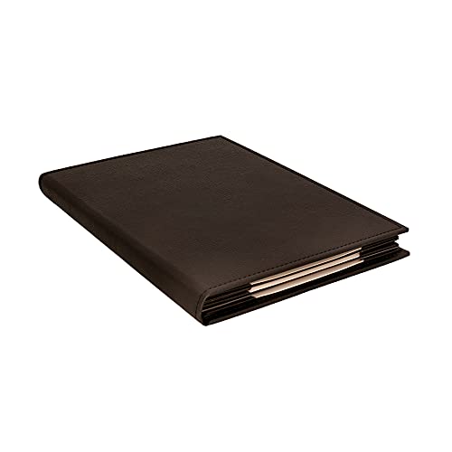 Menu Covers Made of Premium Faux Leather (10-Pack) - 8.5" X 14" (Brown, 6 Views) - color: Brown, size: 6 Views