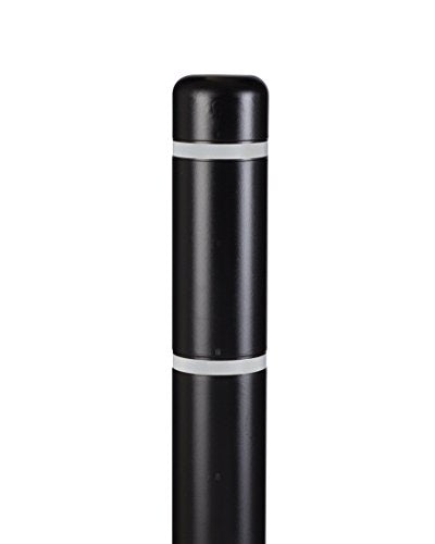 Innoplast BollardGard 4" x 52" Bollard Cover (Black White Tape) - color: Black White Tape, size: 1-Pack