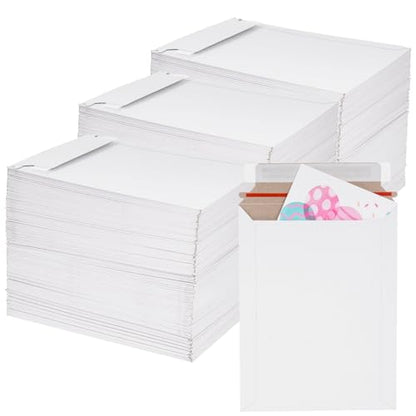 300 PCS 6 x 8 Inch Self Seal Rigid Mailers, White Photo Mailers, Rigid Mailer Self Seal Cardboard Envelopes for Photos, Document, CD, Coins, Stamps (White-300) - color: White-300