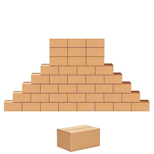Edenseelake 40 Pack 6x4x3 inches Shipping Boxes Small Cardboard Boxes for Packing, Moving, Mailing, Brown - color: 40 packs（Brown), size: 6x4x3 inch