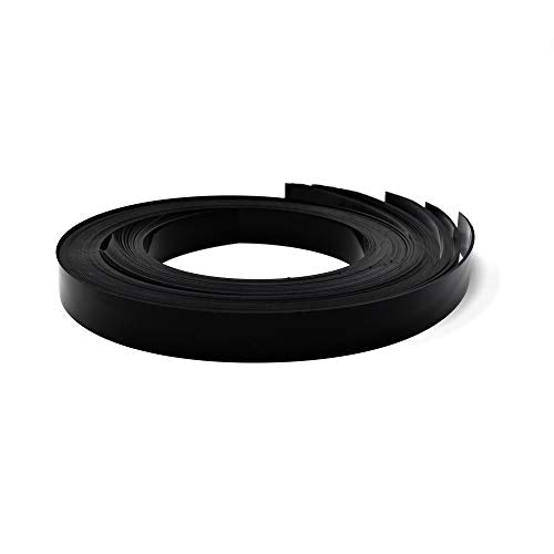 Decorative Gondola Shelving Pre Cut Vinyl Insert Strips 48" x 1.25" Shelf C-Channel, Black, 100 Pack - color: Black