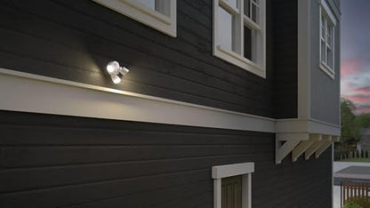 Lithonia Lighting HomeGuard 3-Light LED Outdoor Flood Lights, Dusk to Dawn - color: Dark Bronze, size: 3-Light, style: 1750-4100 Lumens