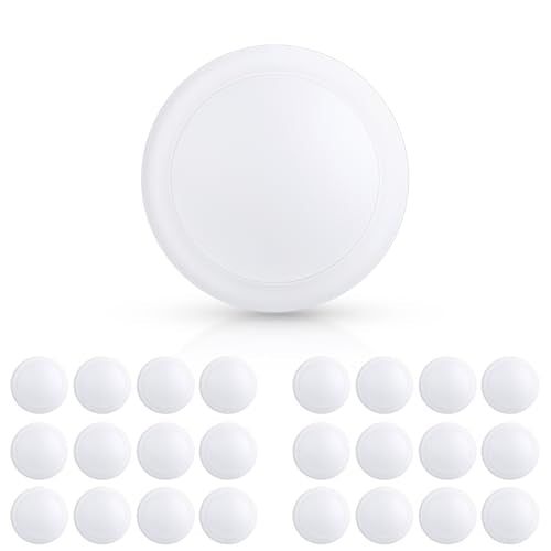 ECOELER 5/6 Inch Dimmable LED Disk Lights, 16.5W Recessed Retrofit Ceiling Downlight, 1100lm 6000K Bright White, Low Profile Flush Mount Disk Light for J-Box or Recessed Can, ETL-Listed, 24 Pack - color: 6000K (Bright White), size: 24 - Pack