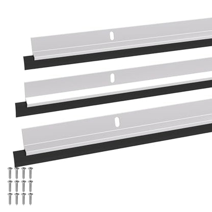 AMZNOVA Door Sweep Door Threshold Sweeper, 36in, White, 3Pack - color: White-3Pack