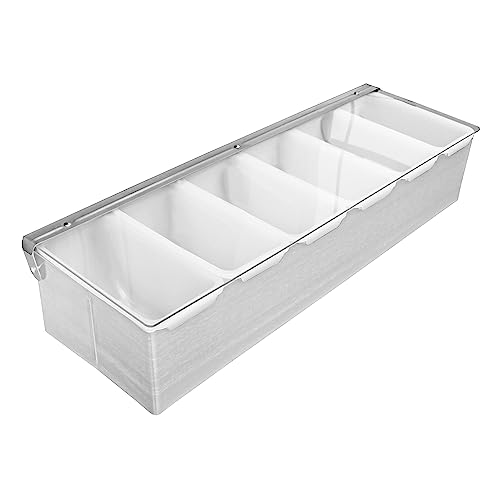 New Star Foodservice 48049 Stainless Steel Condiment Dispenser with 6 Compartments - size: 6 Compartments