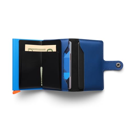 Chipolo x Secrid Trackable Mini Wallet, Leather Slim Wallet (Blue) - color: Chipolo x Secrid Miniwallet (Blue)