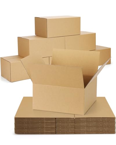 40-Pack-Small-Shipping-Boxes-8x8x4, Corrugated-Cardboard-Boxes-for-Packaging-Small-Business, Brown-Boxes-Mailers - color: Brown, size: 8x8x4 inches