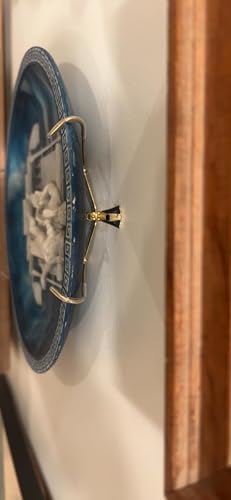 Rocky Mountain Goods Plate Hanger for Wall and Mounting Hardware - Fits Decorative Plates and Platters - Heavy Duty Polished Brass - Non Scratch Hooks - Includes Wall Mount Kit (5" - 8") (Pack of 3) - size: 5" - 8" (Pack of 3)