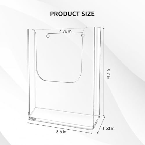 KTRIO Brochure Holder 8.5 x 11 Wall Mounted, Magazine Flyer Holder, 3 Pack