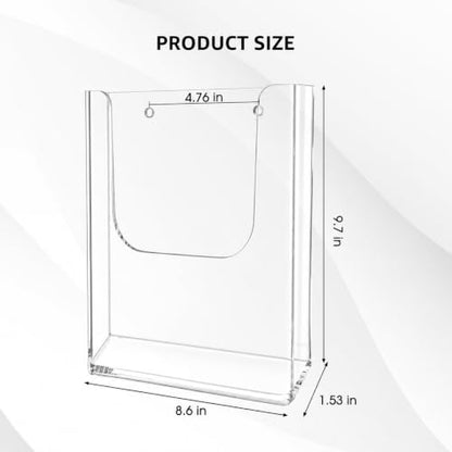 KTRIO Brochure Holder 8.5 x 11 Wall Mounted, Magazine Flyer Holder, 3 Pack