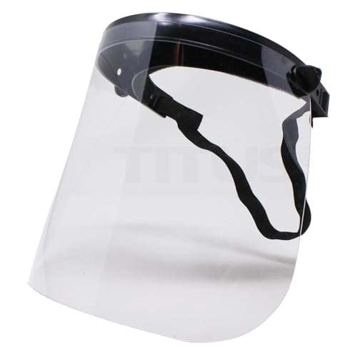 TITUS Safety Face Shield Spray Guard Visor Mask Sanding Grinding Polishing Adjustable ANSI PPE fit over Glasses Protection (2 PACK Black Fixed Face Shield) - style: 2 Pack Black Fixed Face Shield
